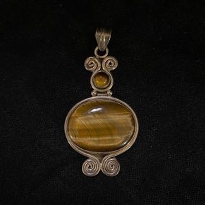 Sterling silver Tigers Eye pendant